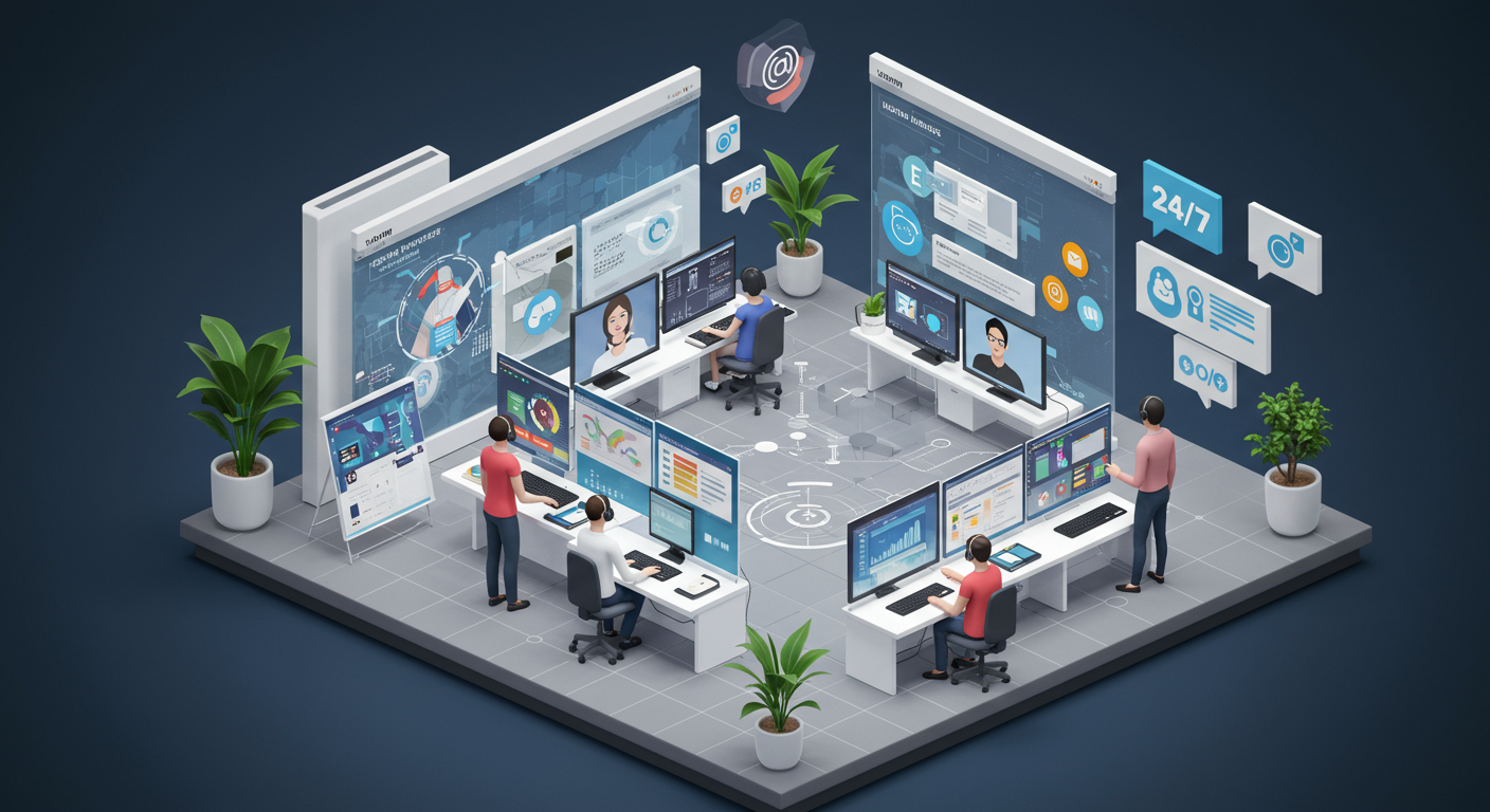 Ilustración atención cliente